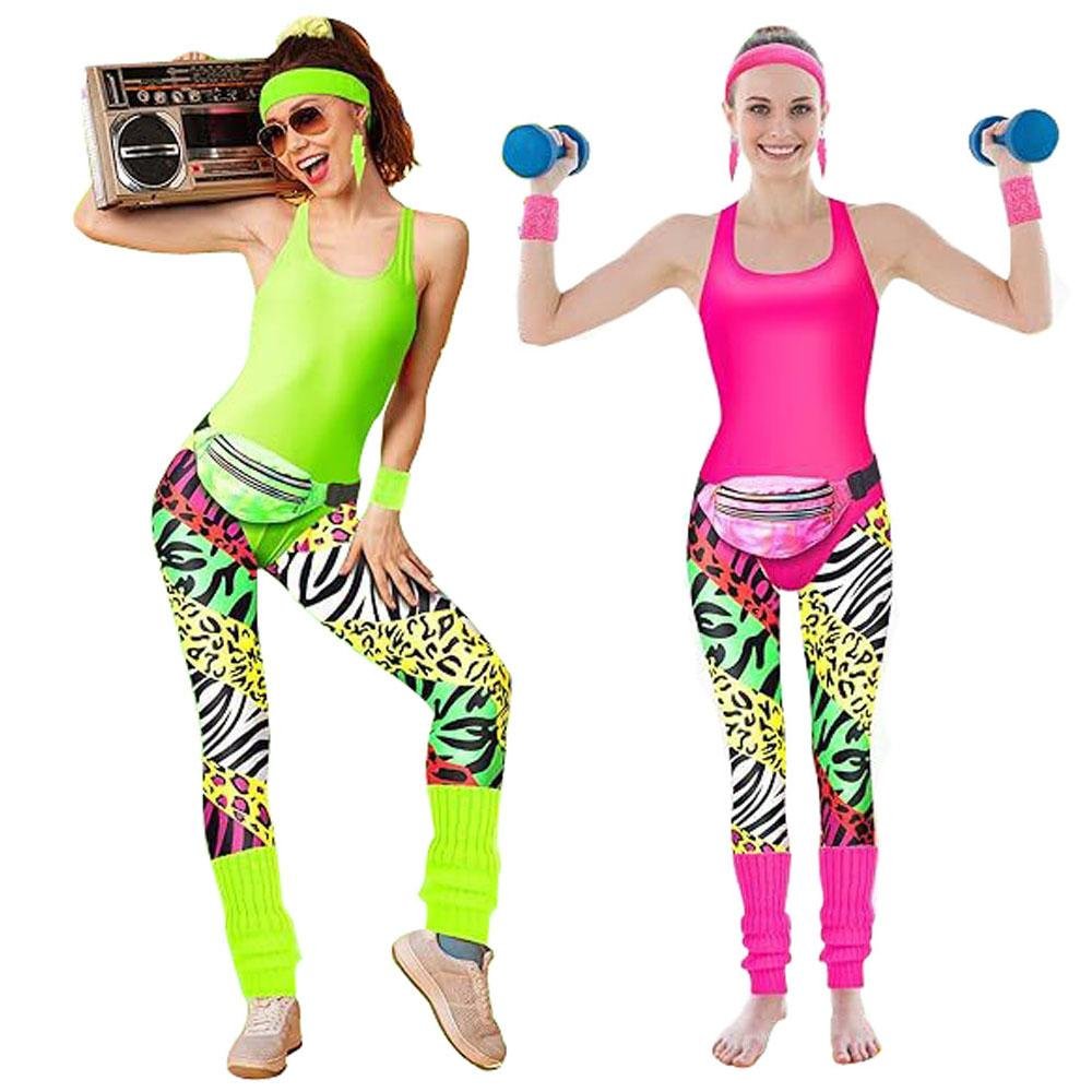 Buy1980s party dance performance fitness outdoor costume for Women Now Cheaper With 3 - 5 Days Ship - PajamasBuy