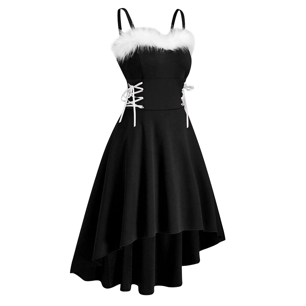 Women's Christmas Costumes Irregular Suspender Party Dress