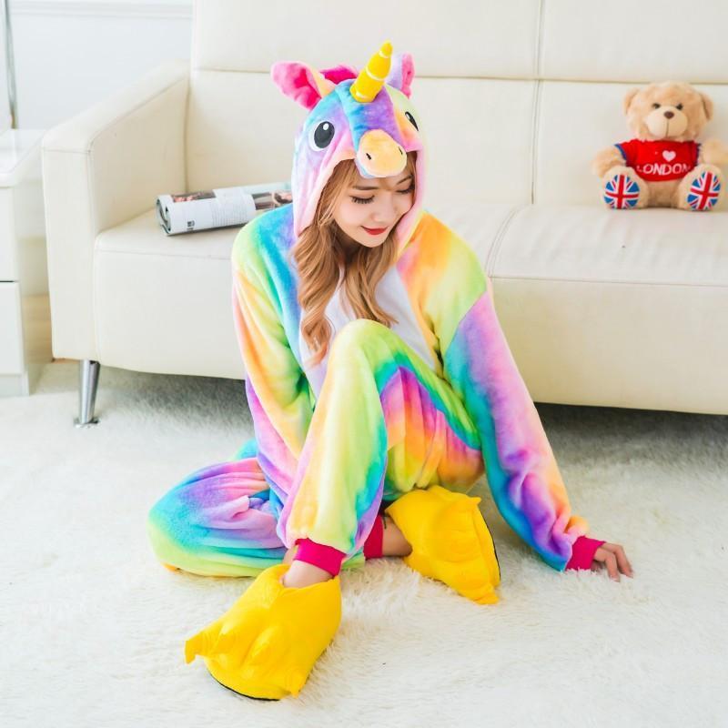 BuyAdult Animal Unicorn Onesies Kigurumi Hoodie Costume Pajamas Now Cheaper With 3 - 5 Days Ship - PajamasBuy