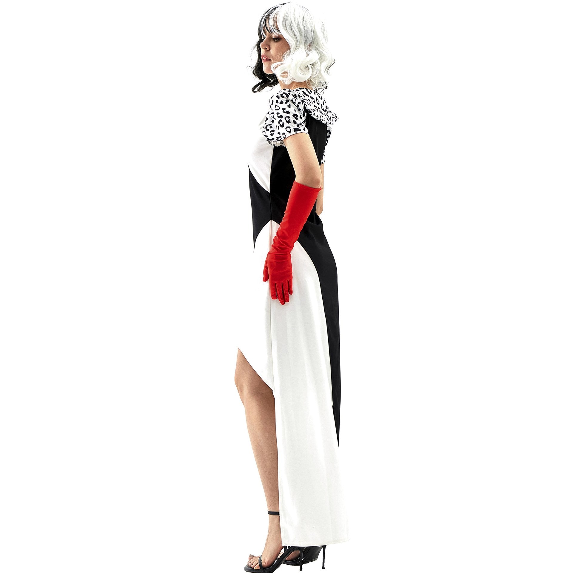 BuyAdult Cruella Duster Stage Costume Dress Halloween Women Now Cheaper With 3 - 5 Days Ship - PajamasBuy