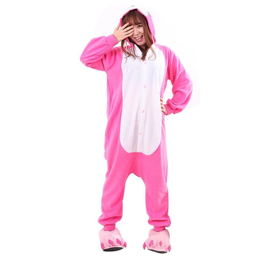 BuyAdult Easter Bunny Rabbit Kigurumi Onesie Warm Hoodie Costume Pajamas Now Cheaper With 3 - 5 Days Ship - PajamasBuy