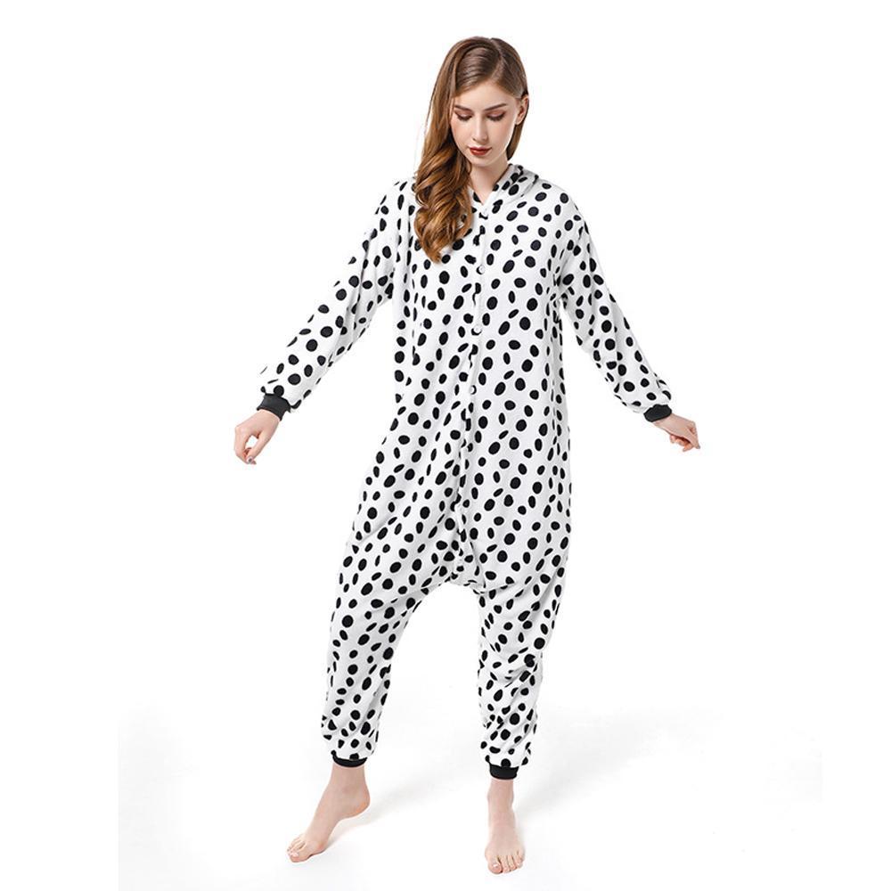 BuyAdult New Long Dalmatian Dog Kigurumi Onesies Pajamas Costume Now Cheaper With 3 - 5 Days Ship - PajamasBuy