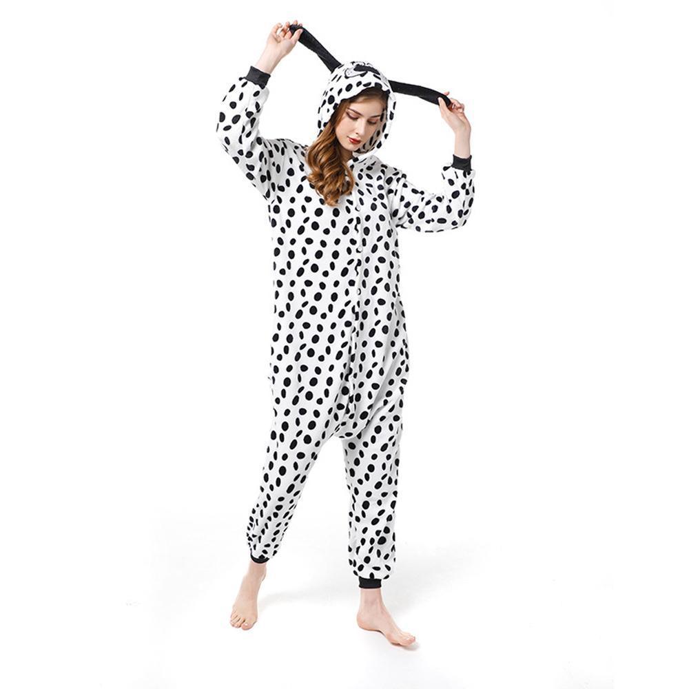 BuyAdult New Long Dalmatian Dog Kigurumi Onesies Pajamas Costume Now Cheaper With 3 - 5 Days Ship - PajamasBuy