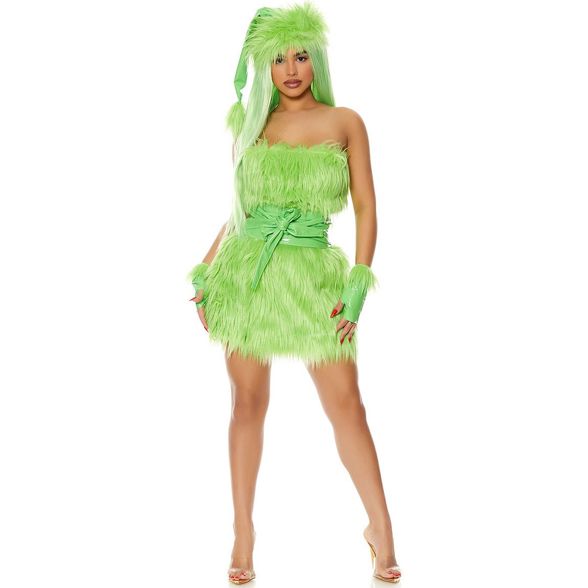 BuyAdult The Grinch Costume Dress with Gloves for Halloween Christmas Now Cheaper With 3 - 5 Days Ship - PajamasBuy