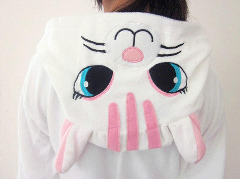 BuyAdult white cat Onesies Hoodie kigurumi costume Pajamas Now Cheaper With 3 - 5 Days Ship - PajamasBuy