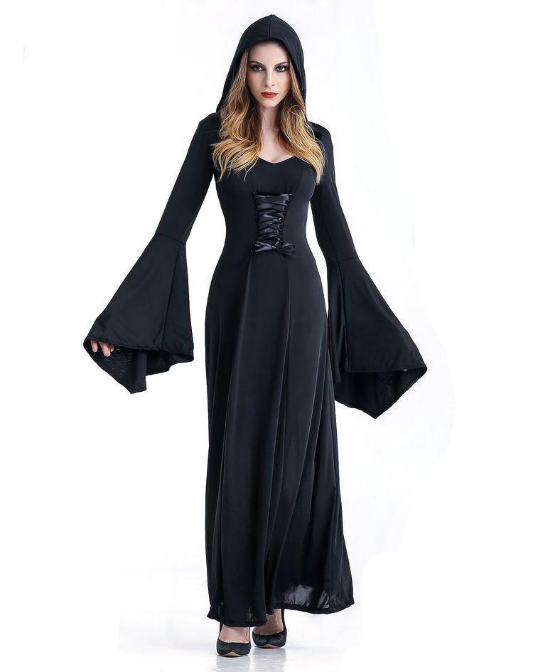 BuyAdult Women Halloween Demon Hooded Witch Costume Partywear Cosplay Now Cheaper With 3 - 5 Days Ship - PajamasBuy