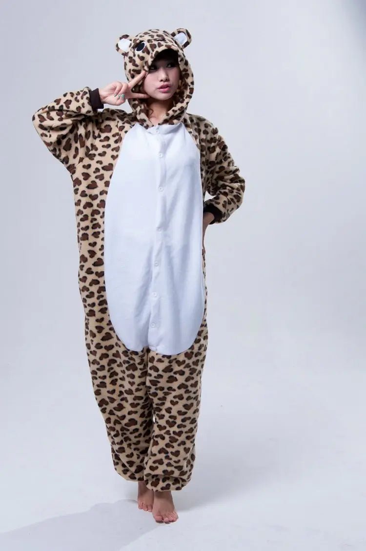 BuyAnimal Adult Leopard Bear Costume Onesies Kigurumi Pajamas Now Cheaper With 3 - 5 Days Ship - PajamasBuy