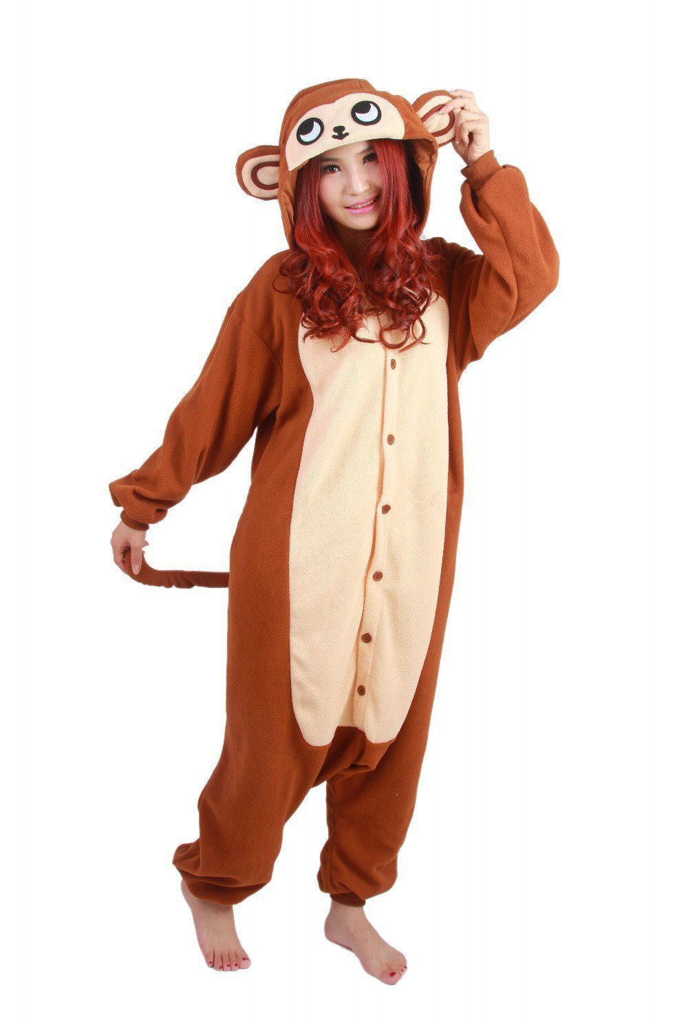 BuyAnimal Adult Monkey Onesies Hoodie kigurumi costume Pajamas Now Cheaper With 3 - 5 Days Ship - PajamasBuy