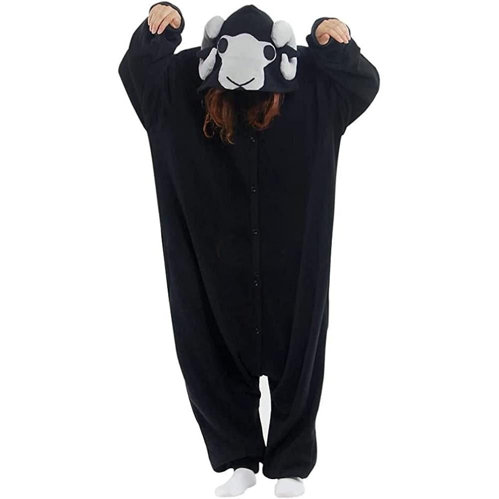 BuyAnimal kigurumi onesies Zippered Goat Cartoon Costume Now Cheaper With 3 - 5 Days Ship - PajamasBuy