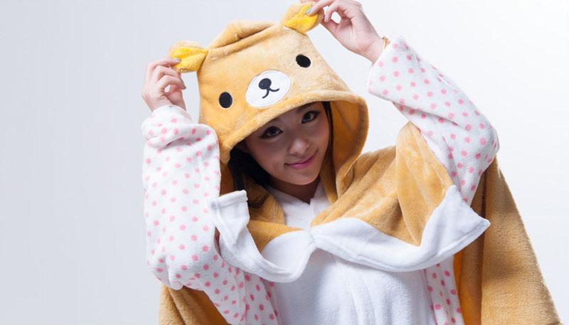 BuyAnimal Kigurumi Rilakkuma Cosplay Costume Hoodie Cloak Shawl Now Cheaper With 3 - 5 Days Ship - PajamasBuy