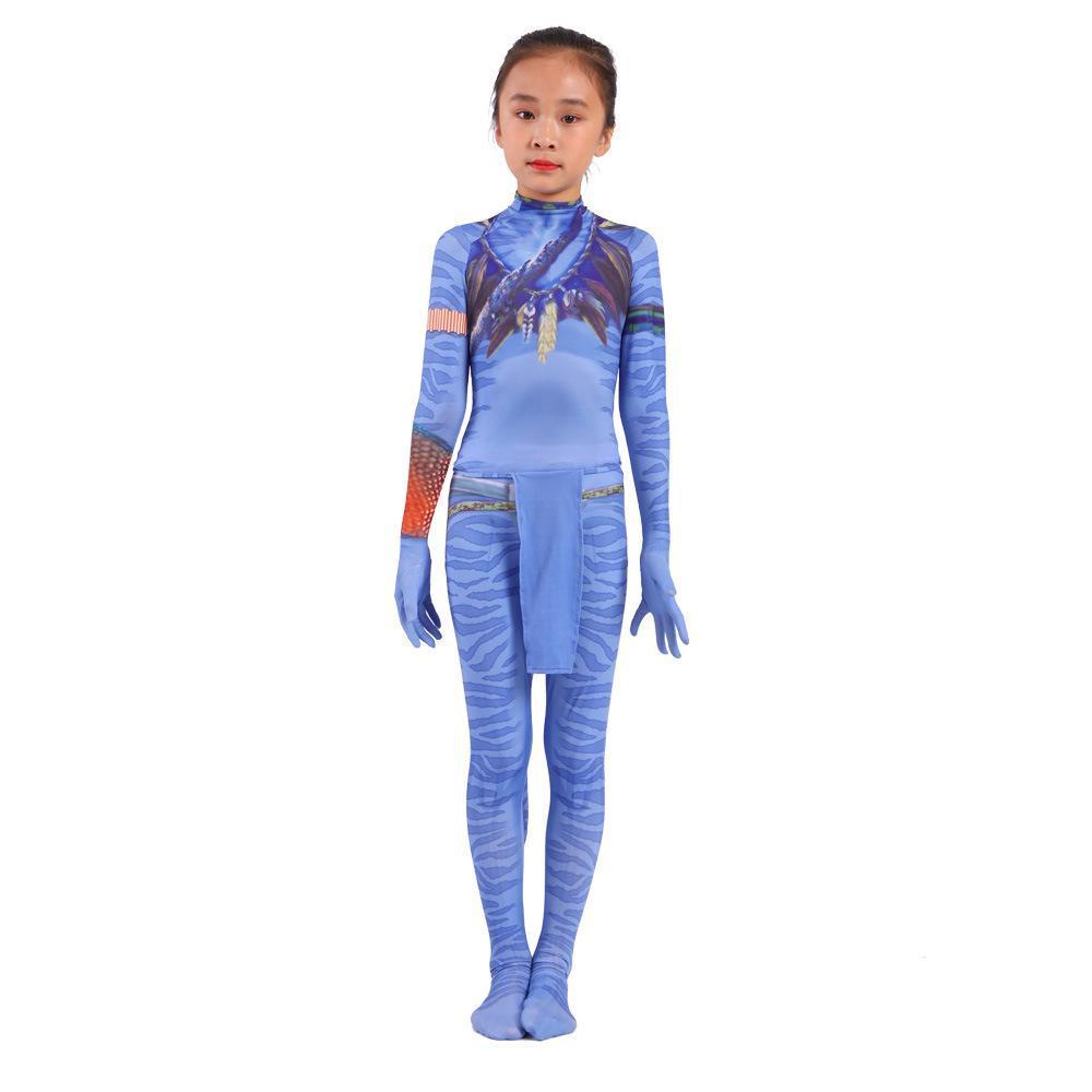 BuyAvatar 2 Neytiri Battle Costume Tail Suit Unisex Jumpsuit Halloween Cosplay Zentai Bodysuit for Adult Kids Now Cheaper With 3 - 5 Days Ship - PajamasBuy