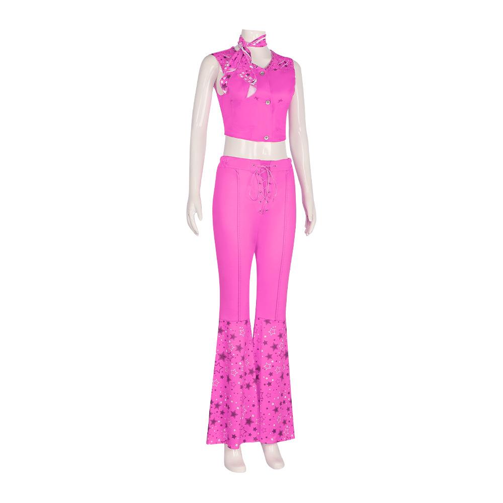 BuyBarbie Movie Margot Robbie Barbie Pink Western Cosplay Costume Outfits Now Cheaper With 3 - 5 Days Ship - PajamasBuy