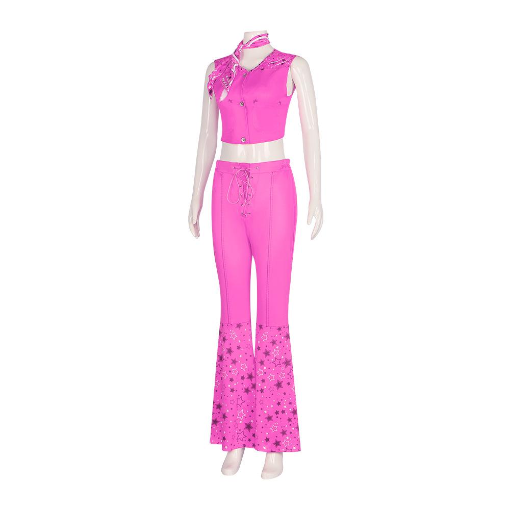 BuyBarbie Movie Margot Robbie Barbie Pink Western Cosplay Costume Outfits Now Cheaper With 3 - 5 Days Ship - PajamasBuy