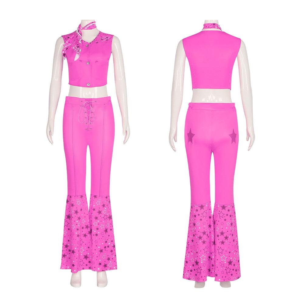 BuyBarbie Movie Margot Robbie Barbie Pink Western Cosplay Costume Outfits Now Cheaper With 3 - 5 Days Ship - PajamasBuy