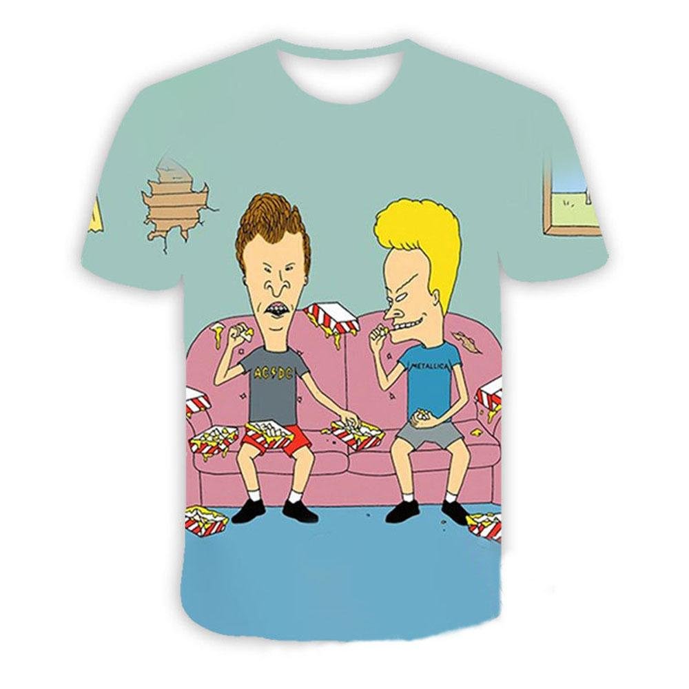 BuyBeavis and butthead costumes round neck short sleeve men's 3D T - shirt Now Cheaper With 3 - 5 Days Ship - PajamasBuy