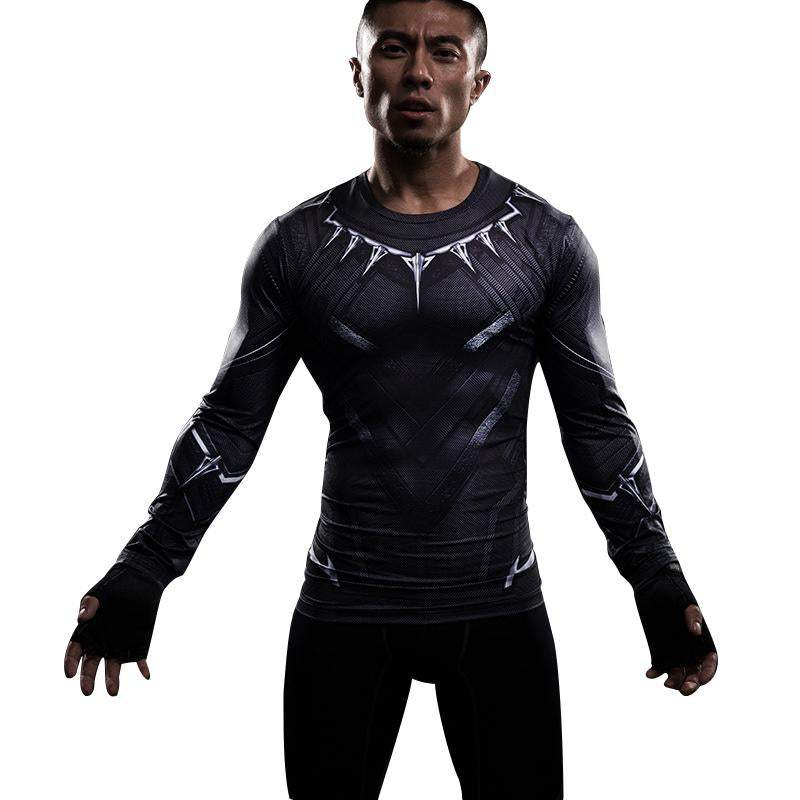 BuyBlack Panther Superhero Sport Men T - shirts Long Sleeve Tee Now Cheaper With 3 - 5 Days Ship - PajamasBuy