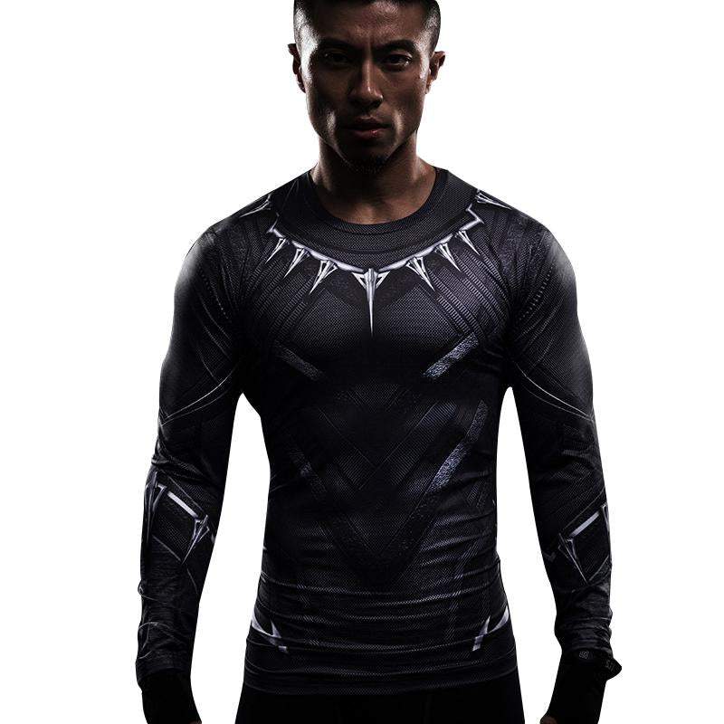 BuyBlack Panther Superhero Sport Men T - shirts Long Sleeve Tee Now Cheaper With 3 - 5 Days Ship - PajamasBuy