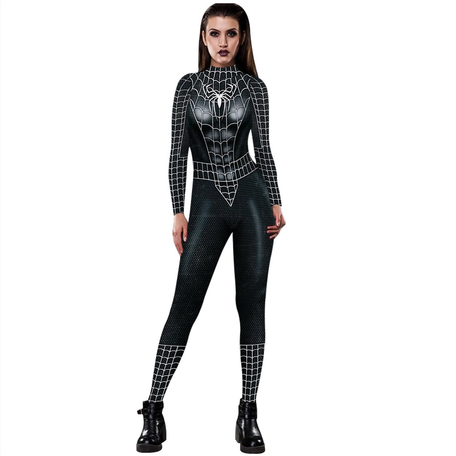 BuyBlack Peter B Parker Spider - man Cosplay Outfits Halloween Costume Women Jumpsuit Now Cheaper With 3 - 5 Days Ship - PajamasBuy