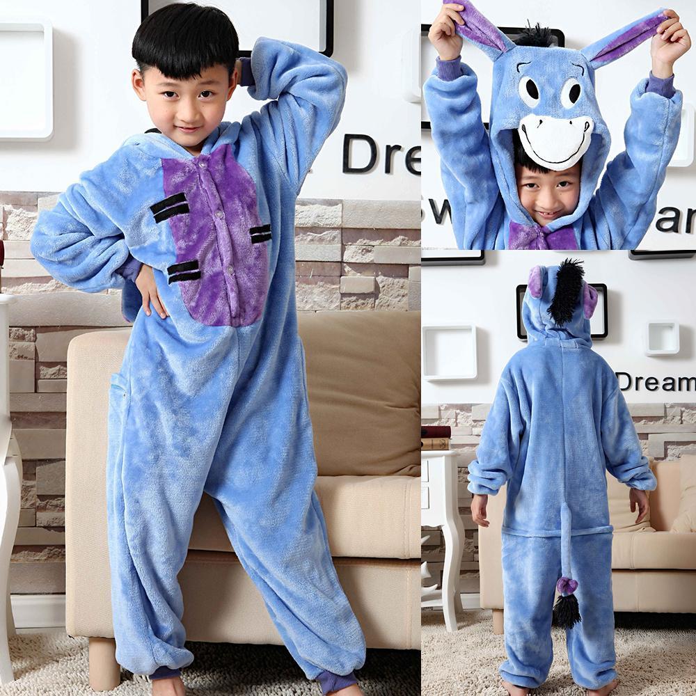 BuyBlue Eeyore Donkey Kid Kigurumi Onesies Pajamas gift Costume Now Cheaper With 3 - 5 Days Ship - PajamasBuy