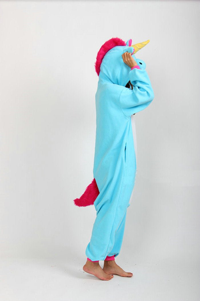 BuyBlue Unicorn Onesies Pajama Kigurumi Costume Long Sleeves Now Cheaper With 3 - 5 Days Ship - PajamasBuy