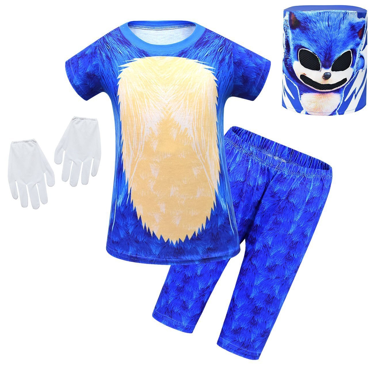 BuyBoys Short sleeve Cartoon Pants Set Sonic the Hedgehog Print costumes Set Now Cheaper With 3 - 5 Days Ship - PajamasBuy