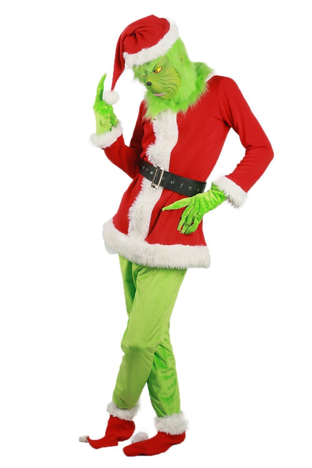 BuyChristmas The Grinch Cosplay Costumes Party Performance Furry Santa Suit Now Cheaper With 3 - 5 Days Ship - PajamasBuy