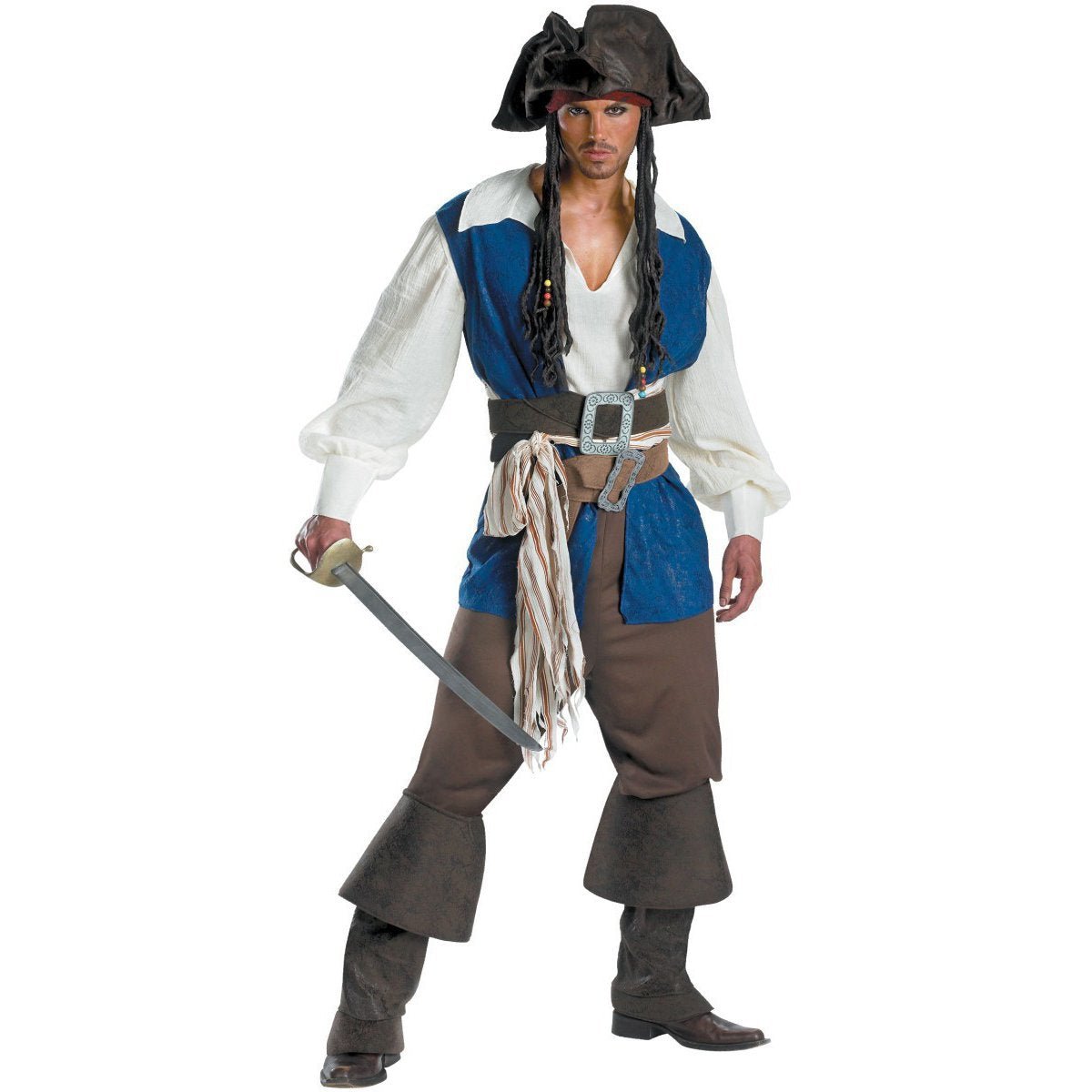 BuyCouples Caribbean Captain Pirate Outfit Cosplay Costumes Fancy Dress Halloween Adult Now Cheaper With 3 - 5 Days Ship - PajamasBuy