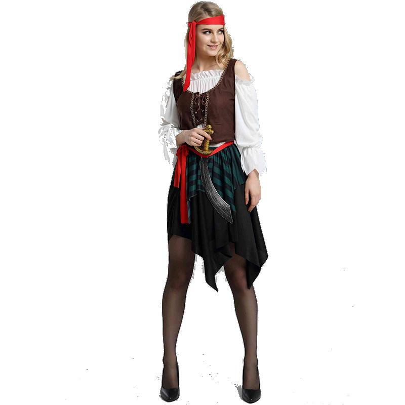 BuyCouples Pirate Outfit Cosplay Costume Fancy Dress Halloween For Adult Now Cheaper With 3 - 5 Days Ship - PajamasBuy