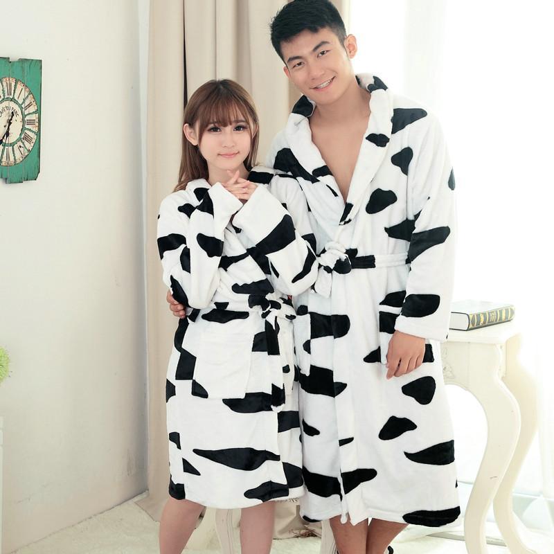 BuyCow Pajamas Winter Warm Onesies Coral Fleece Hoodie Kigurumi Robe Now Cheaper With 3 - 5 Days Ship - PajamasBuy