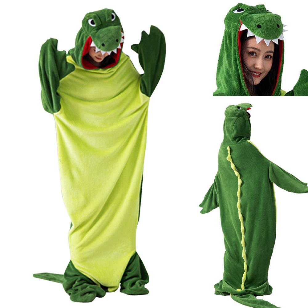 BuyCrocodile Animal kigurumi onesies Costume Cozy Fleece Pajama Robe Now Cheaper With 3 - 5 Days Ship - PajamasBuy