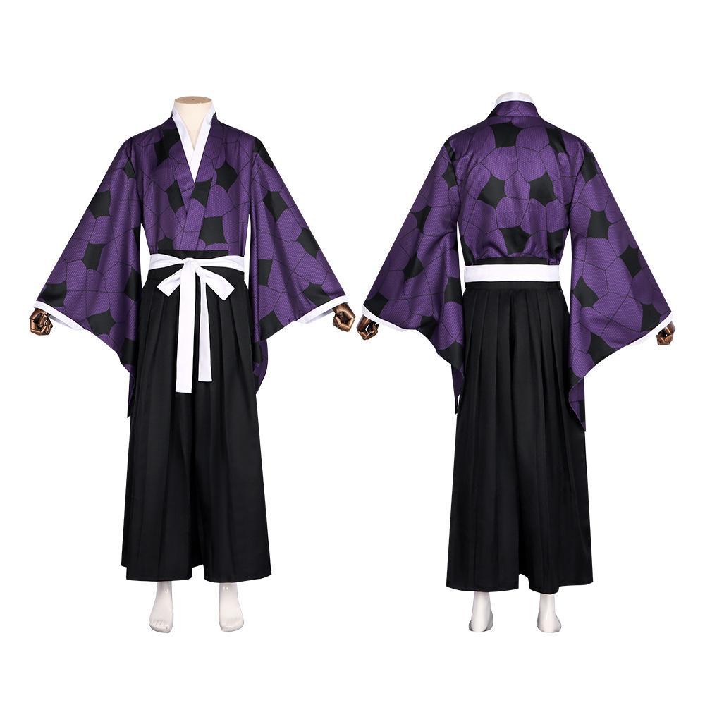 Demon Slayer Kimetsu no Yaiba Kokushibou Kimono Outfits Halloween Cosplay Costume - Pajamasbuy