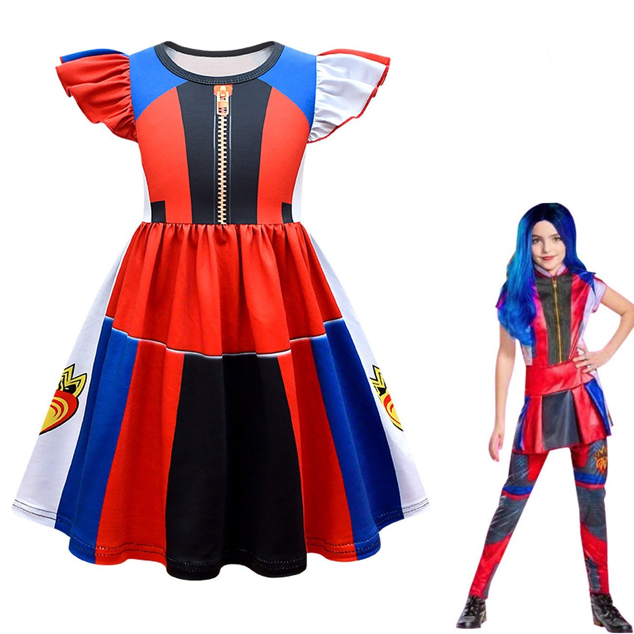 BuyDescendants 3 Costume A - line skirt with flying sleeves Cosplay Dress Now Cheaper With 3 - 5 Days Ship - PajamasBuy