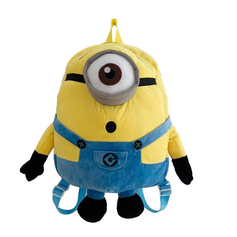 BuyDespicable Me Minions Plush school bag large capacity student cartoon backpack Now Cheaper With 3 - 5 Days Ship - PajamasBuy