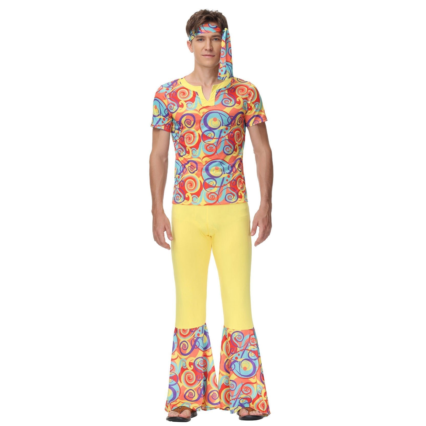 BuyDisco 70s Fancy Dress Retro hip - hop hippie Couple Stage Costumes Halloween Now Cheaper With 3 - 5 Days Ship - PajamasBuy