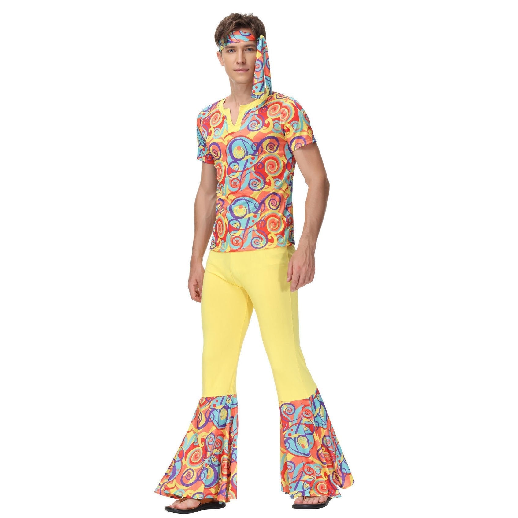 BuyDisco 70s Fancy Dress Retro hip - hop hippie Couple Stage Costumes Halloween Now Cheaper With 3 - 5 Days Ship - PajamasBuy