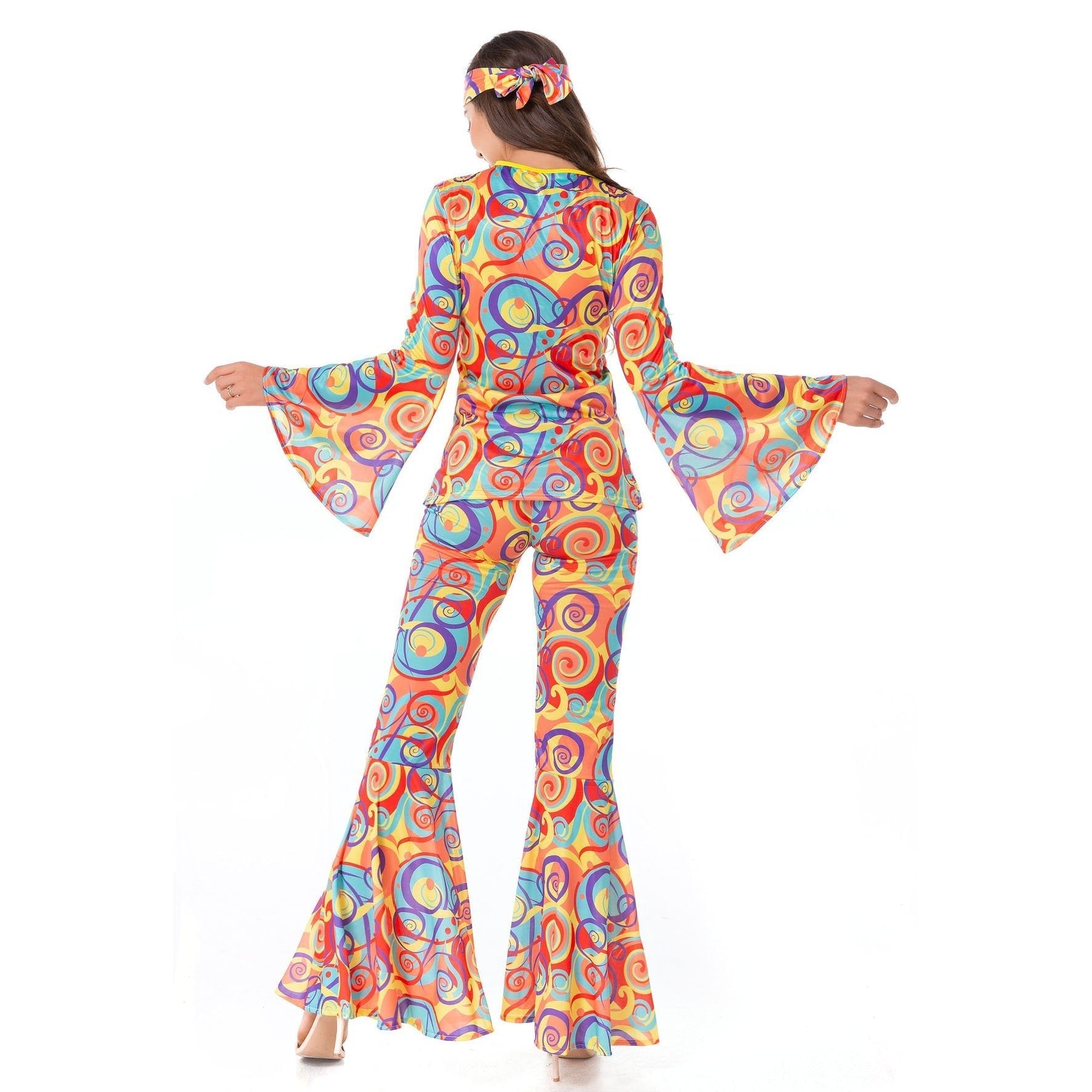 BuyDisco 70s Fancy Dress Retro hip - hop hippie Couple Stage Costumes Halloween Now Cheaper With 3 - 5 Days Ship - PajamasBuy