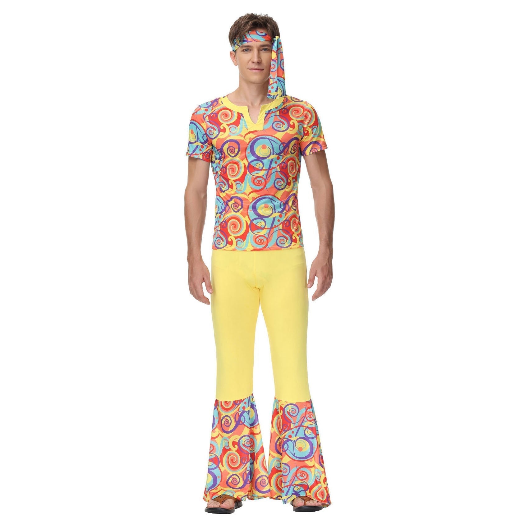 BuyDisco 70s Fancy Dress Retro hip - hop hippie Couple Stage Costumes Halloween Now Cheaper With 3 - 5 Days Ship - PajamasBuy