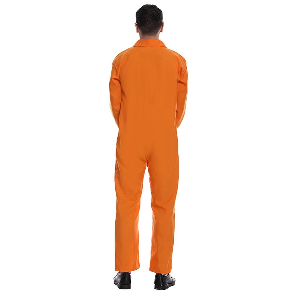 BuyEscaped Prisoner Costume Cosplay Party Jumpsuit Uniform Suit Halloween For Men Women Now Cheaper With 3 - 5 Days Ship - PajamasBuy