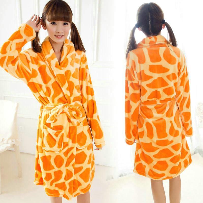 BuyGiraffe Animal Costume Kigurumi Night Robe Warm Flannel Unisex Pajamas Now Cheaper With 3 - 5 Days Ship - PajamasBuy