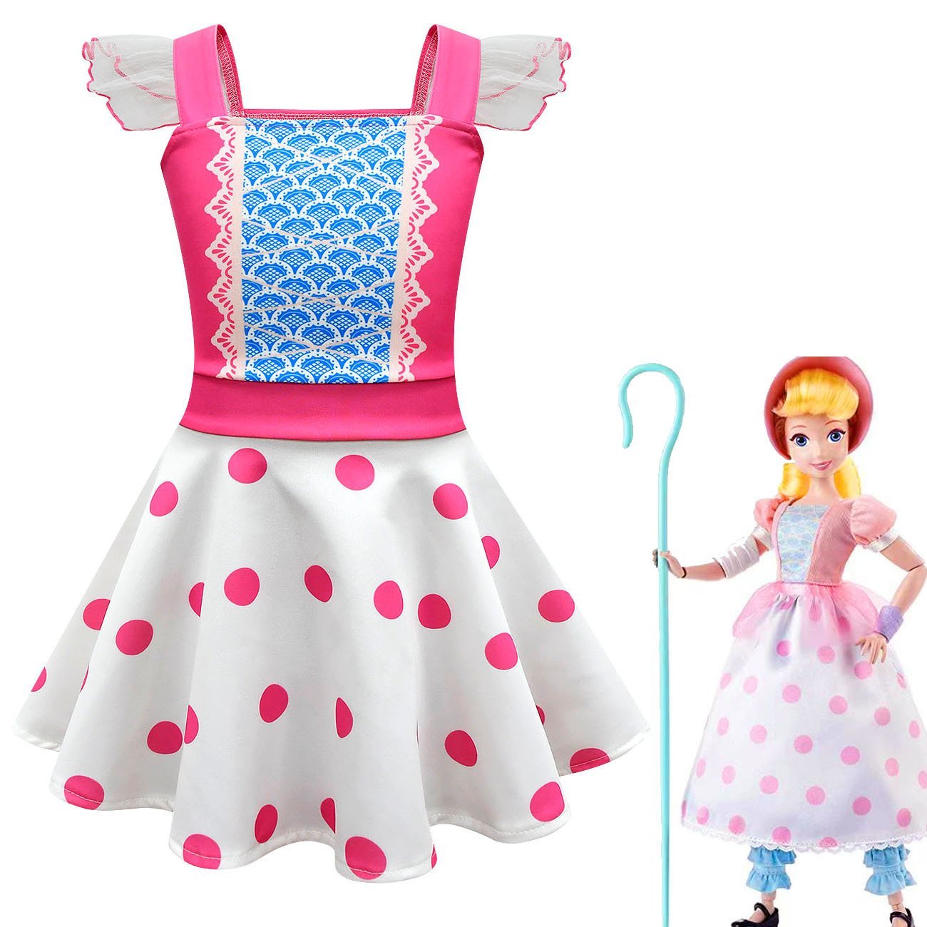 BuyGirls Little Bo Peep Toy Story Kids Girls Dress Outfits Summer Cosplay Costume Now Cheaper With 3 - 5 Days Ship - PajamasBuy