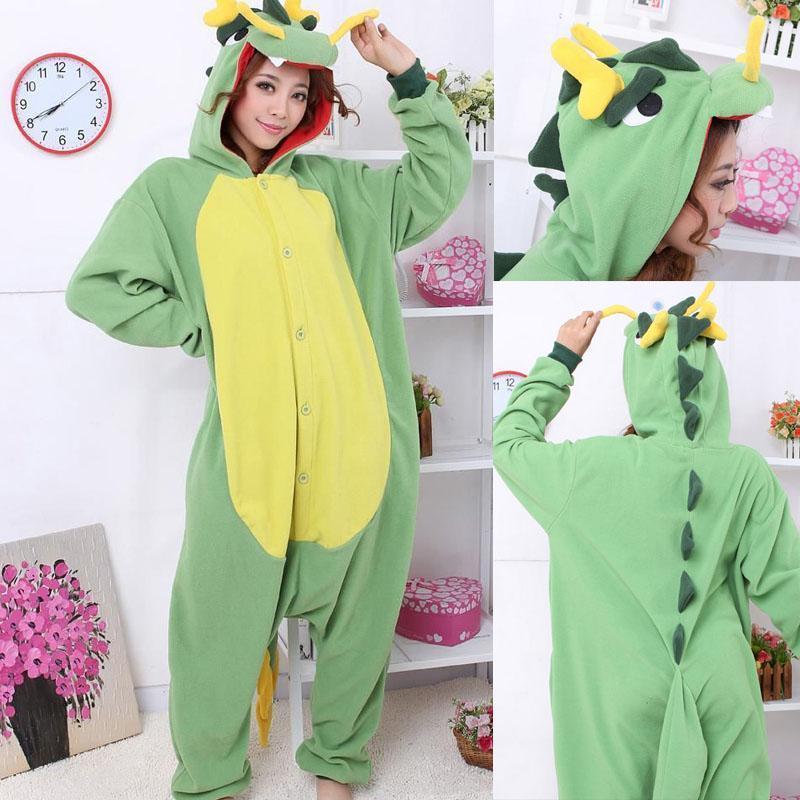 BuyGreen Dragon Onesies Hoodie Costume Kigurumi Pajamas Now Cheaper With 3 - 5 Days Ship - PajamasBuy