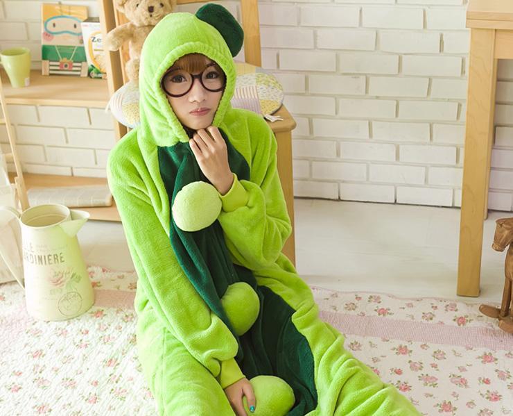 BuyGreen Sweet Pea Onesies Hoodie Costume Kigurumi Pajamas Now Cheaper With 3 - 5 Days Ship - PajamasBuy