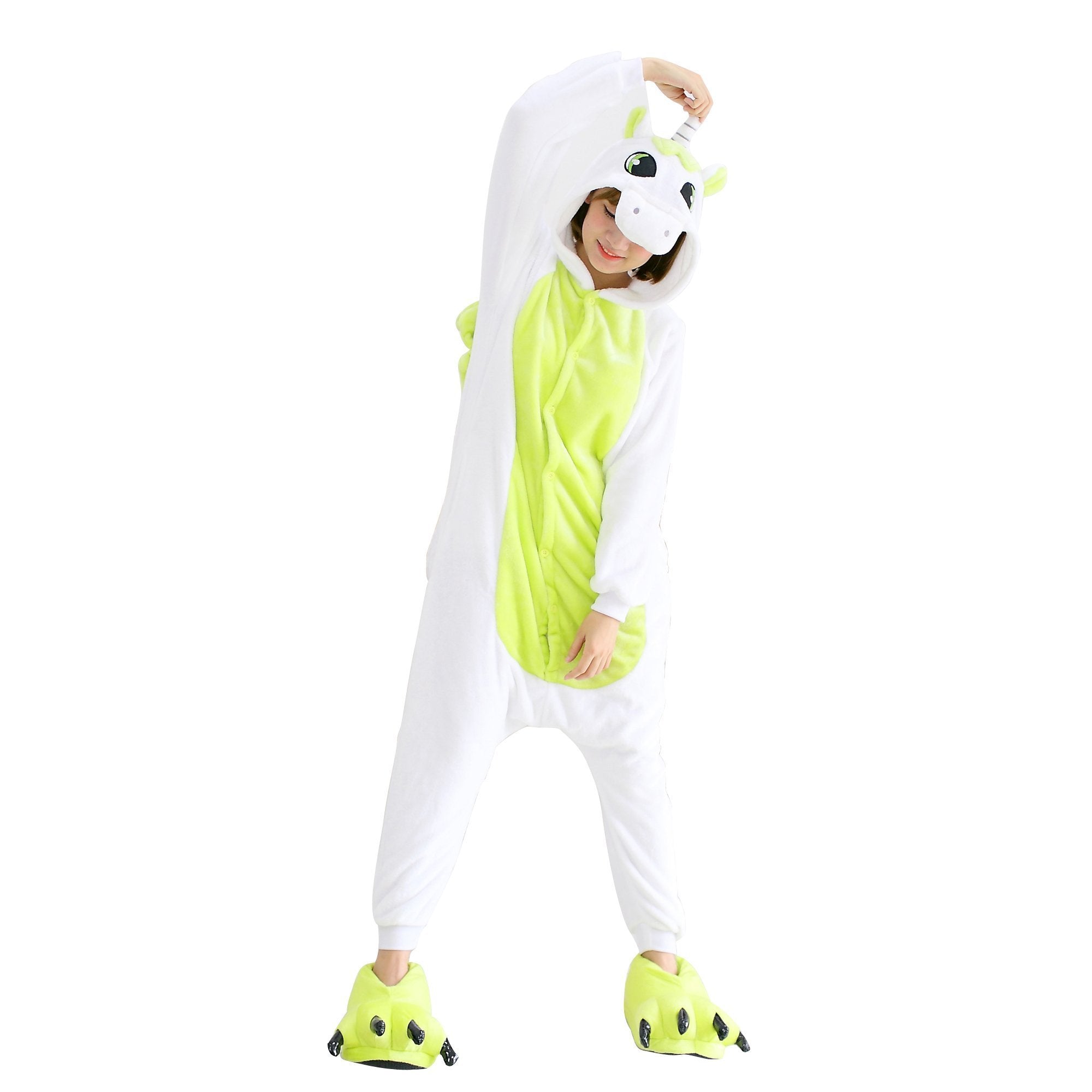 BuyGreen Unicorn Pegasus Kigurumi Adult Onesies Costume Pajamas Now Cheaper With 3 - 5 Days Ship - PajamasBuy