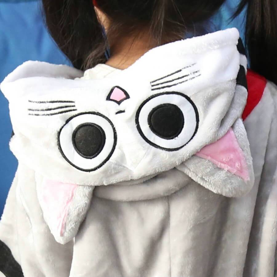 BuyGrey Chi's Cat Kids Onesies Hoodie Costume Kigurumi Pajamas Now Cheaper With 3 - 5 Days Ship - PajamasBuy