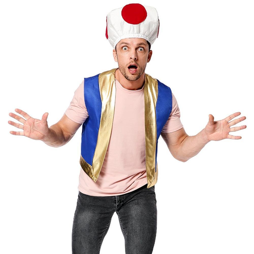 BuyHalloween Mushroom Kingdom Red Dot Mushroom Head Captain Chino Acting Prop Costume Now Cheaper With 3 - 5 Days Ship - PajamasBuy