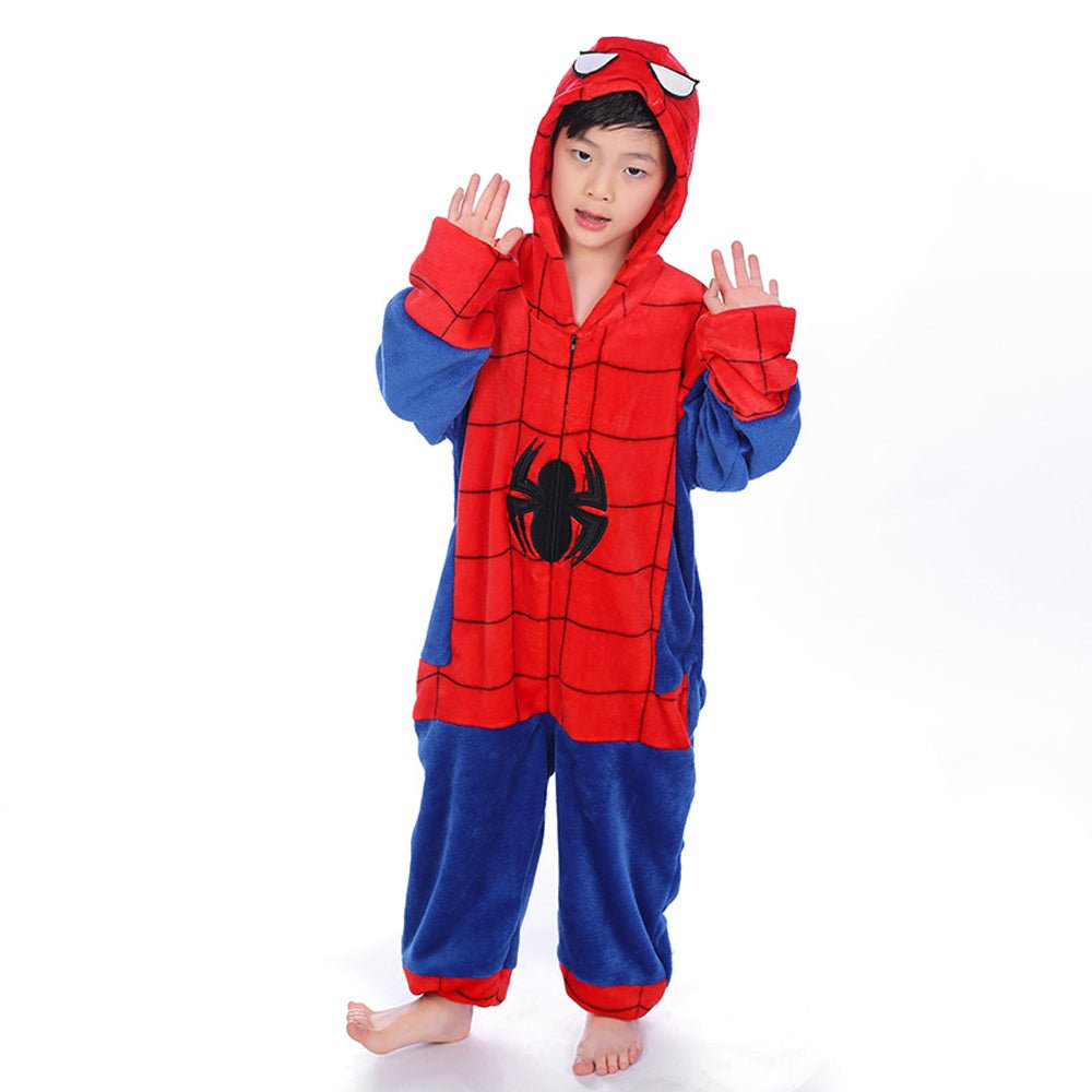 BuyHero Spiderman Kids Onesies Hoodie Pajamas Kigurumi Costume Now Cheaper With 3 - 5 Days Ship - PajamasBuy