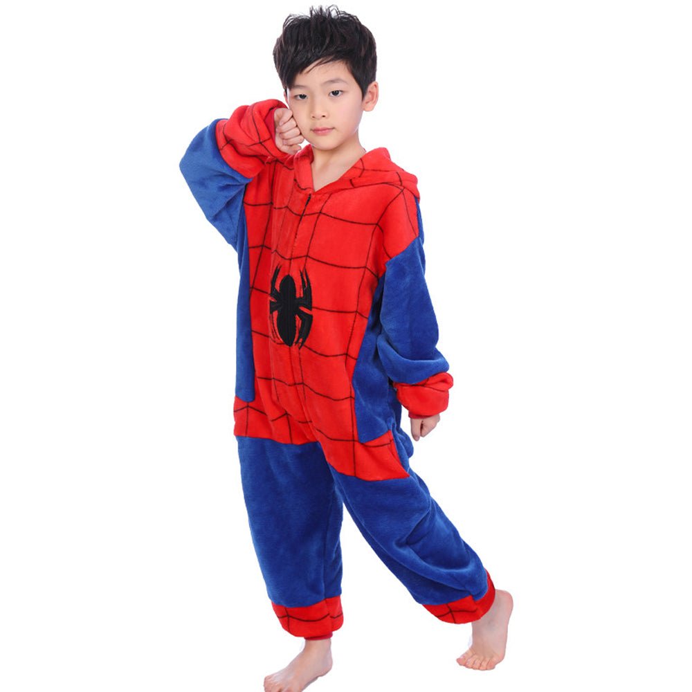 BuyHero Spiderman Kids Onesies Hoodie Pajamas Kigurumi Costume Now Cheaper With 3 - 5 Days Ship - PajamasBuy