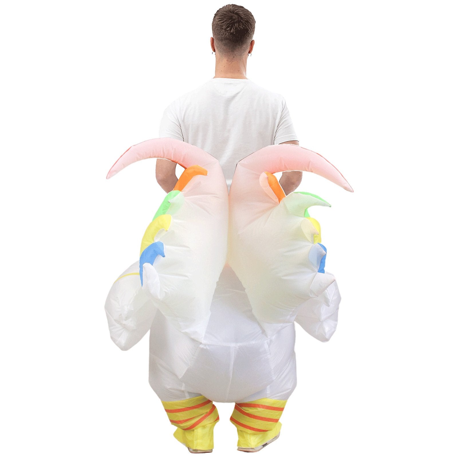 BuyHilarious Inflatable Red and White Rooster Costume Adult Halloween Party Mascot Outfit Now Cheaper With 3 - 5 Days Ship - PajamasBuy