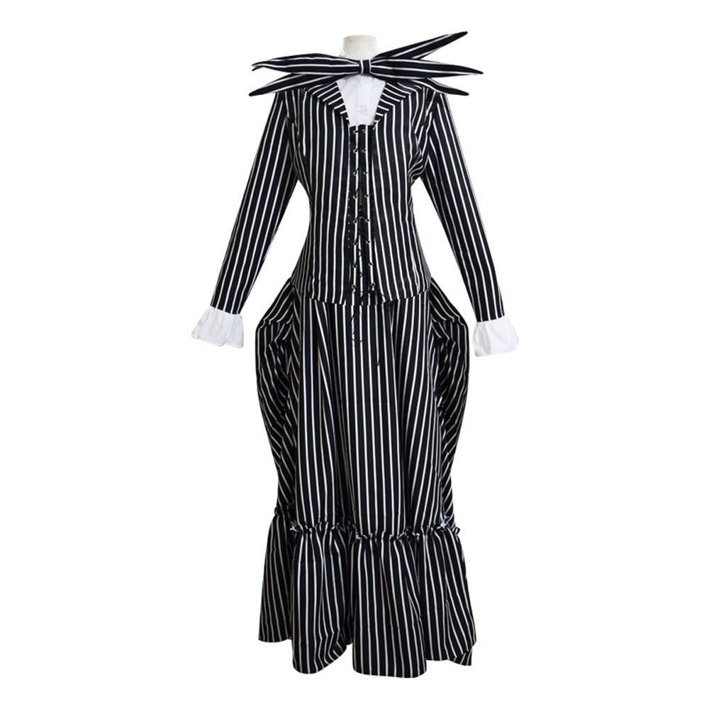 BuyJack Skellington Couples Costume Halloween Outfits Party Carnival Cosplay Now Cheaper With 3 - 5 Days Ship - PajamasBuy