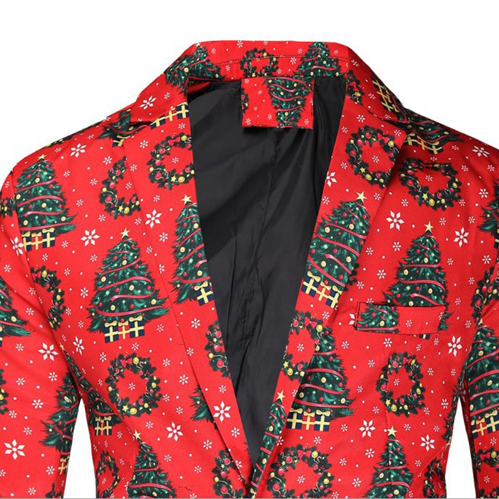 Christmas Black men's Blazer suits Santa 3D print Jackets